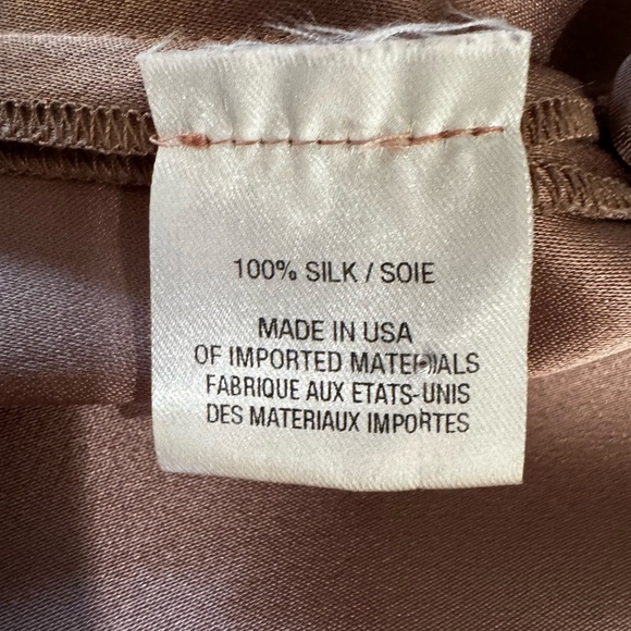 Cushnie High-Waisted Wide Leg Silk Pants Wood Rose - Picture 4 of 6